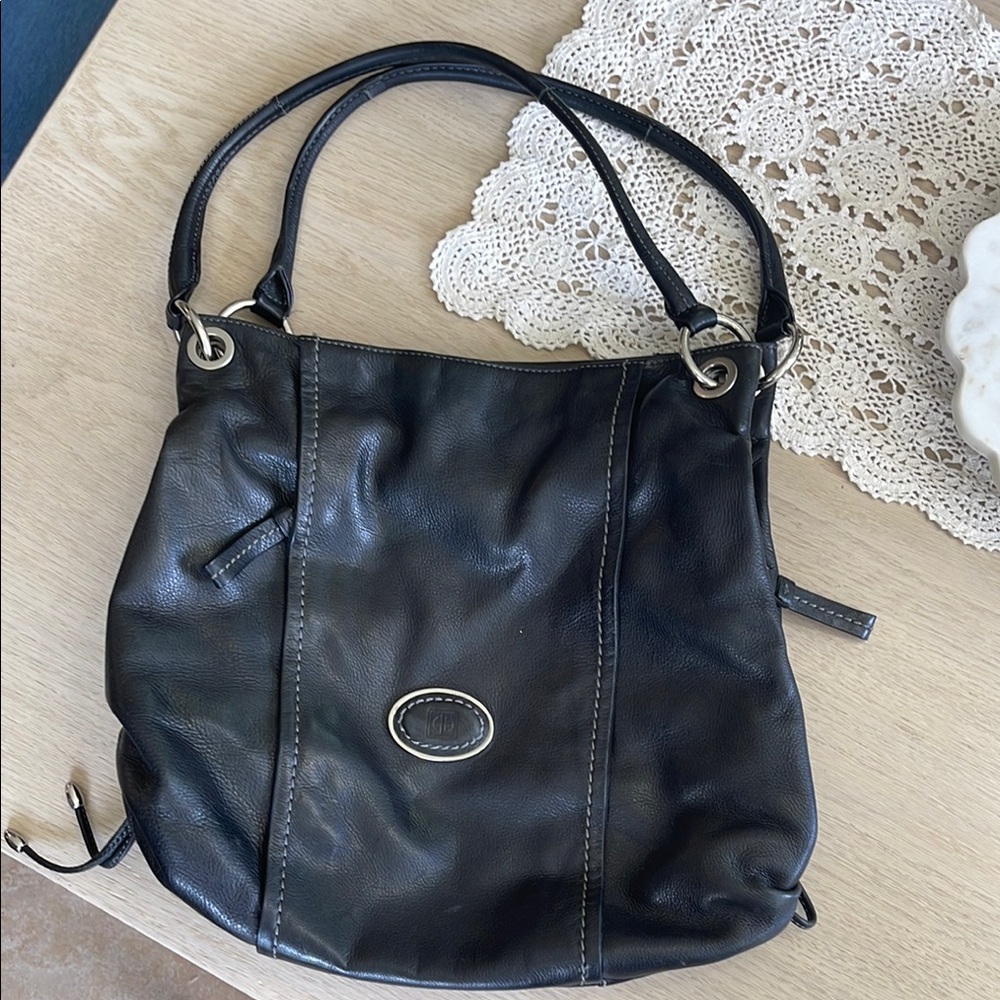 Giani Bernini Black Leather Shoulder Bag